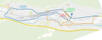 Popolna zapora ceste od krožišča do stavbe TVD Partizan