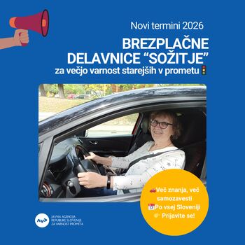 Vabilo na brezplačne preventivne delavnice za starejše voznike