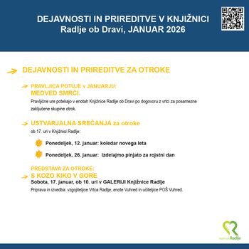 PRIREDITVE V KNJIŽNICI RADLJE OB DRAVI – JANUAR