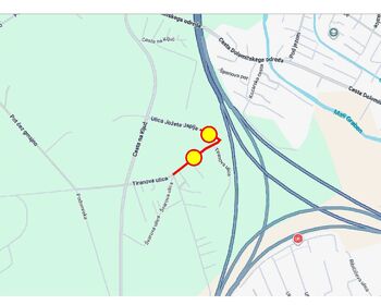 Popolna zapora Tiranove ulice in Ulice Jožeta Japlja