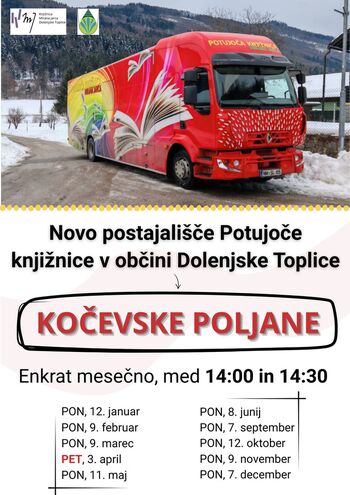 POTUJOČA KNJIŽNICA: NOVO POSTAJALIŠČE