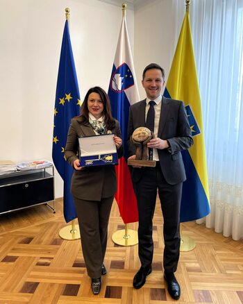 Ob 60-letnici partnerstva ključ mesta Celje za Ćuprijo 