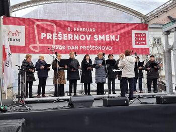 Pevke zbora Josipine Turnograjske nastopile na Prešernovem sejmu 2026 v Kranju Pevke zbora Josipine Turnograjske nastopile na Prešernovem sejmu 2026 v Kranju
