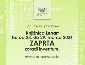 Pomembno obvestilo Knjižnice Lenart