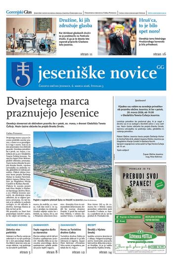 Jeseniške novice, marec 2026