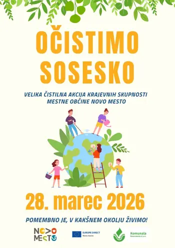 V krajevnih skupnostih Mestne občine Novo mesto bo potekala čistilna akcija Očistimo sosesko