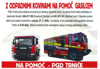 Z ODPADNIMI KOVINAMI NA POMOČ GASILCEM