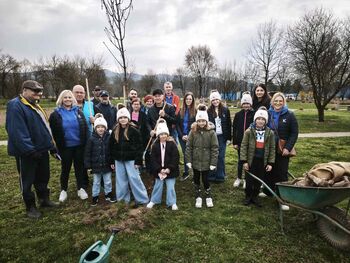 Sajenje medovitih rastlin v Domu upokojencev Ptuj - enota Muretinci