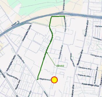 Zaprto bo krožišče Verovškove in Magistrove ulice