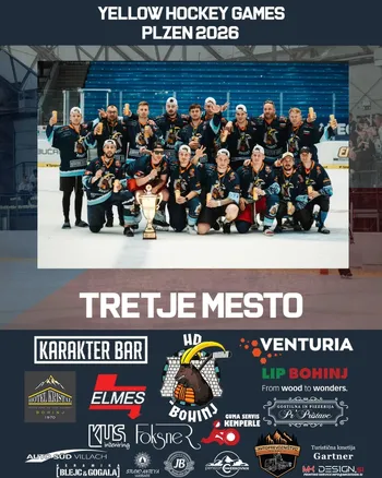 Hokejsko društvo Bohinj osvojilo 3. mesto na turnirju Yellow Hockey Games