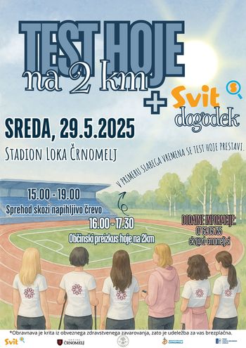 SVIT dogodek in občinski Test hoje na 2 km v Črnomlju