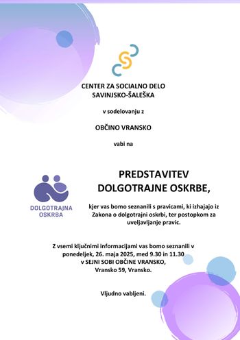 Predstavitev dolgotrajne oskrbe