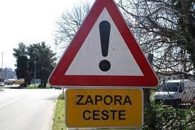 Delna zapora odseka lokalne ceste št. 490251 Vransko - trg