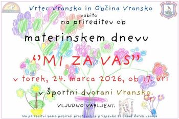 "MI ZA VAS", prireditev ob materinskem dnevu