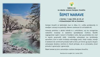Šepet narave – vabilo na odprtje razstave Damjana Kovačiča
