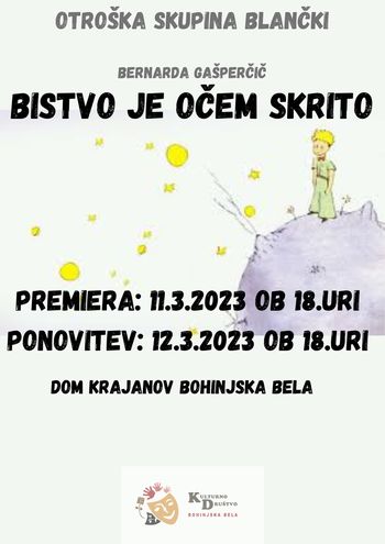 Premiera otroške predstave Bistvo je očem skrito
