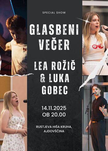 Glasbeni večer: Luka Gobec in Lea Rožič