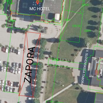 Obvestilo o delni zapori parkirišča