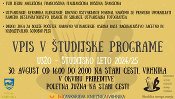 U3ŽO vpis v študijsko leto 2024/25 na Stari cesti