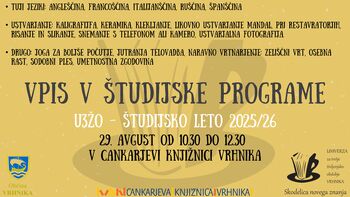 U3ŽO vpisi v študijsko leto 2025/26