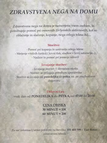 Zdravstvena nega na domu