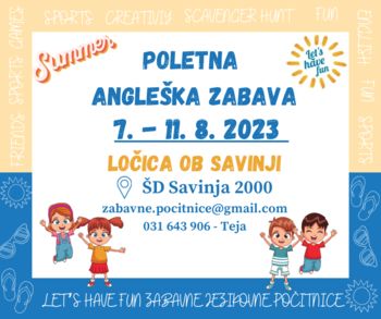 Zabavne angleške počitnice v Ločici