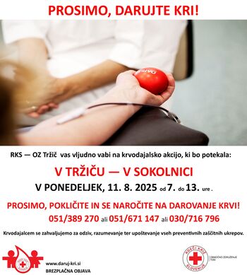 KRVODAJALSKA AKCIJA KRVODAJALSKA AKCIJA