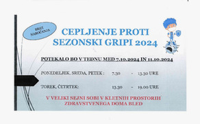 CEPLJENJE PROTI SEZONSKI GRIPI V ZD BLED 