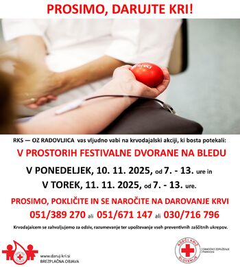 Krvodajalska akcija na Bledu Krvodajalska akcija na Bledu