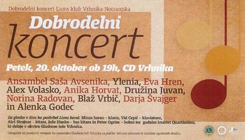 Prihodnji petek vabljeni na dobrodelni koncert Lionsov!