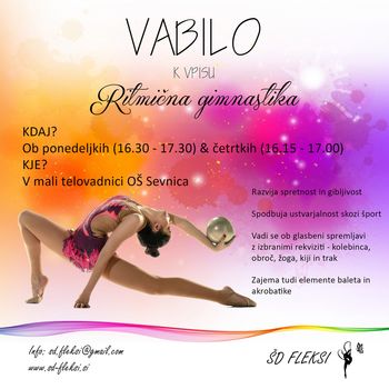 Ritmična gimnastika - ŠD Fleksi