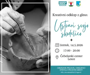 Kreativni odklop z glino: Ustvari svojo skodelico Kreativni odklop z glino: Ustvari svojo skodelico