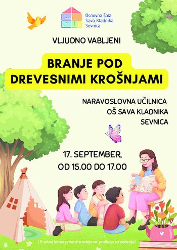 BRANJE POD DREVESNIMI KROŠNJAMI