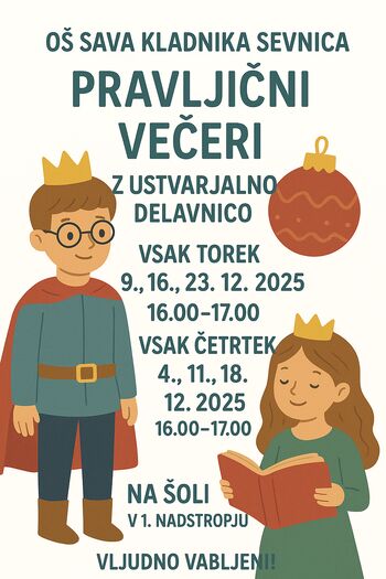 PRAVLJIČNI VEČERI NA OŠ SAVA KLADNIKA SEVNICA