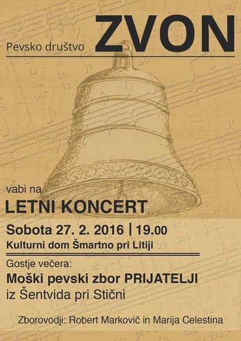 LETNI KONCERT PEVSKEGA DRUŠTVA ZVON