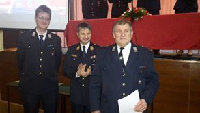 Gasilci v Križah na občnem zboru