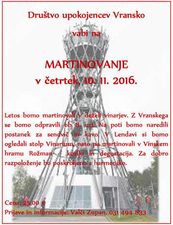 MARTINOVANJE UPOKOJENCEV