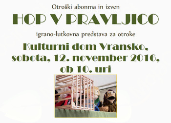 HOP V PRAVLJICO - otroški abonma in izven