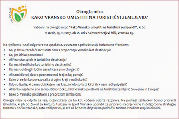 KAKO VRANSKO UMESTITI NA TURISTIČNI ZEMLJEVID - okrogla miza