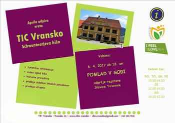 V aprilu odpira vrata TIC Vransko