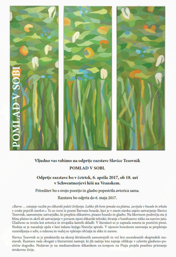 POMLAD V SOBI - odprtje razstave Slavice Tesovnik