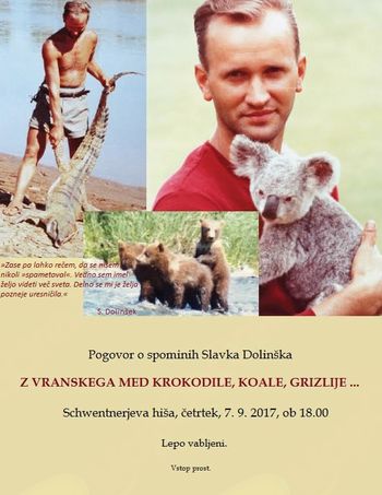 Z VRANSKEGA MED KROKODILE, KOALE, GRIZLIJE ... - Pogovor o spominih Slavka Dolinška