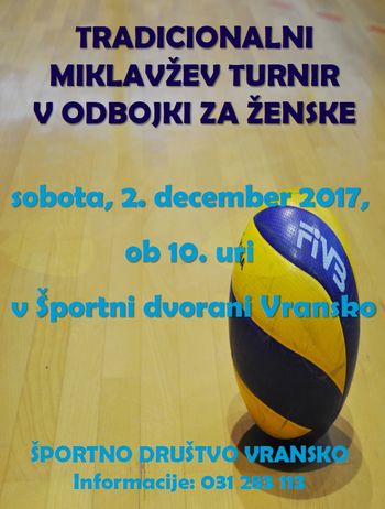 TRADICIONALNI  MIKLAVŽEV TURNIR V ŽENSKI ODBOJKI