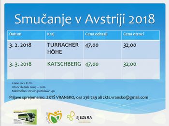 SMUČANJE V AVSTRIJI 2018