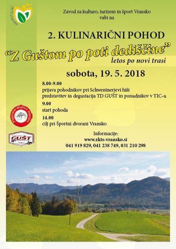 2. KULINARIČNI POHOD "Z Guštom po poti dediščine"