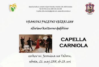 Vranski poletni večeri 2018 - oživimo kulturno dediščino