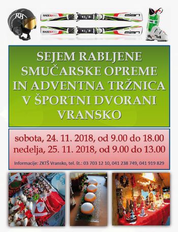 SEJEM RABLJENE SMUČARSKE OPREME IN ADVENTNA TRŽNICA