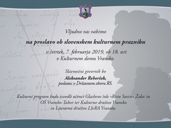 PROSLAVA OB SLOVENSKEM KULTURNEM PRAZNIKU