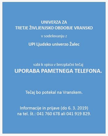 UPORABA PAMETNEGA TELEFONA