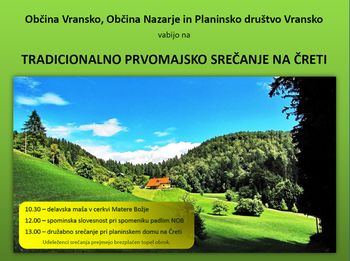 TRADICIONALNO PRVOMAJSKO SREČANJE NA ČRETI